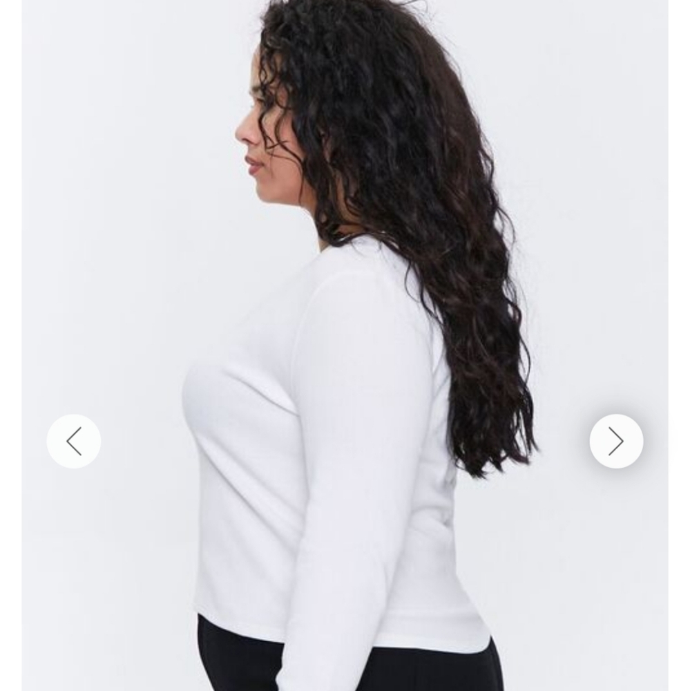 Forever 21 Button-Trim Ribbed Top - Picture 3 of 7